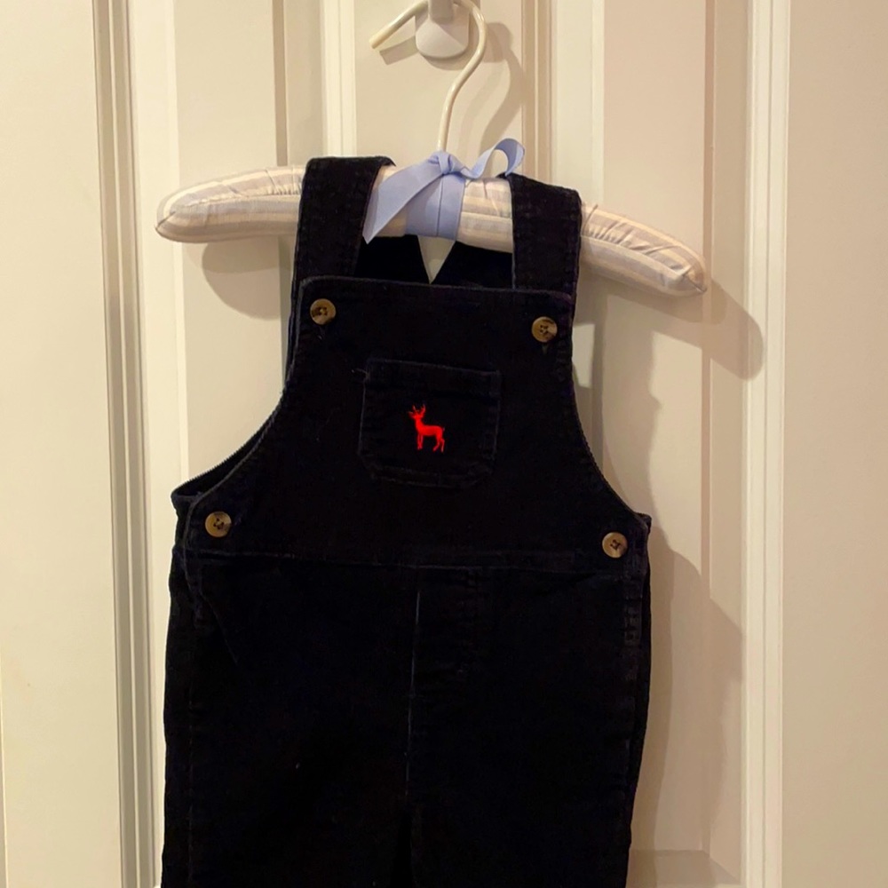 Crown & Ivy Corduroy Black Longall Coverall 18M Christmas